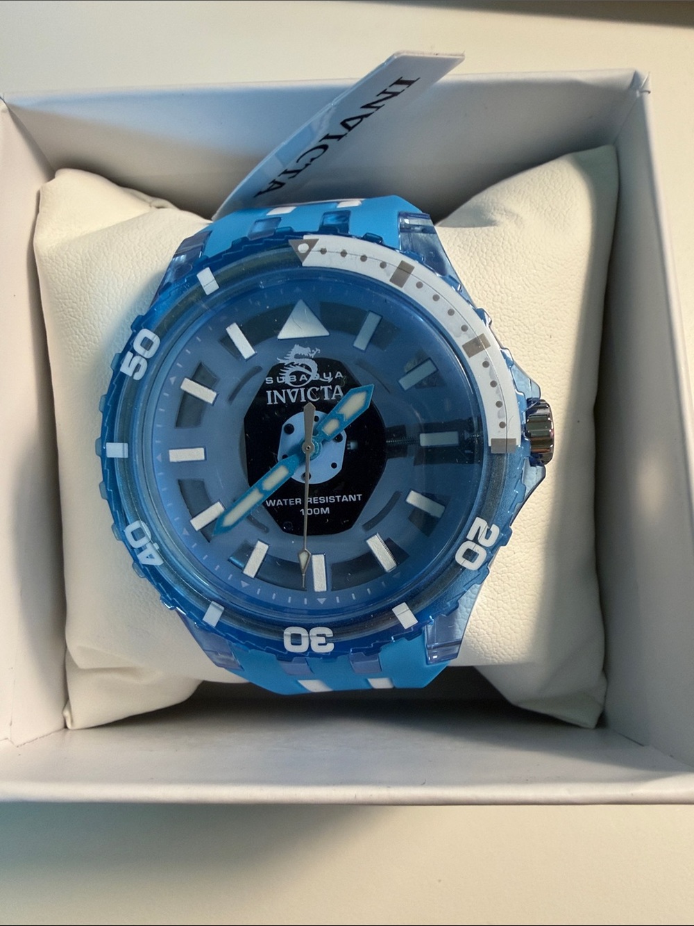 Invicta Men's Blue Transparent Dive Watch